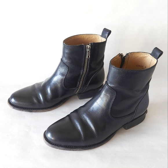 Frye Shoes - Frye Women Short Boots Size 7.5 Black Leather Breathable Comfort Ankle Booties